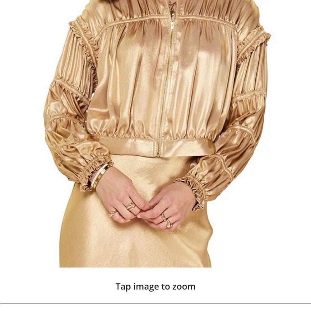 Current Air Gold Bomber Jacket